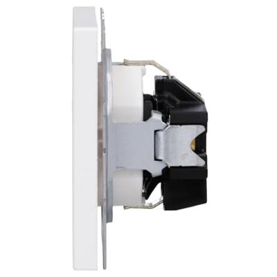 Jung LS1520KIWW Wandcontactdoos met randaarde Inzetstuk LS plus, LS design, LS 990 Alpine-wit 1 stuk(s)