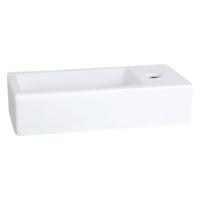 Differnz Ravo Fontein - 38.5x18.5x9.5cm - 1 kraangat rechts - keramiek wit 38.005.33 - thumbnail