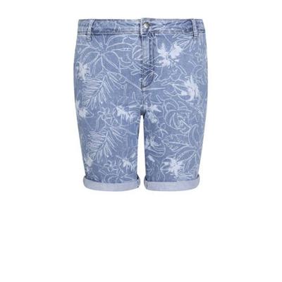 Cassis slim fit bermuda jeans met bladprint denim Cassis slim fit bermuda jeans met bladprint denim
