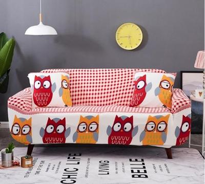 Sofa covers all-inclusive slip-resistente sectionele elastische volledige Bank cover sofa cover en kussensloop specificatie: vier zits + 2 pc's kuss