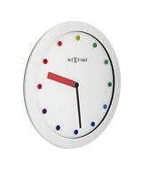 NeXtime klok 3047 color change, ø28 cm, wall, brown - thumbnail
