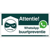 Bord Whatsapp buurtpreventie - 150x300 mm. - thumbnail