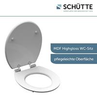 MDF High Gloss WC-bril GREY STEEL met soft-close lange levensduur: extreem onbreekbaar en krasbestendig comfort en functie: geruisloos sluiten dankzij de automatische valrem eenvoudig schoon te - thumbnail