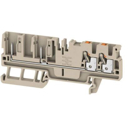 Weidmüller 1514030000 Doorgangsserieklem Push-In-klem, Steekaansluiting Donkerbeige 1 stuk(s)