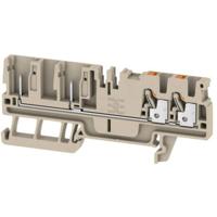 Weidmüller 1514030000 Doorgangsserieklem Push-In-klem, Steekaansluiting Donkerbeige 1 stuk(s) - thumbnail