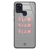 Samsung Galaxy A21s glazen hardcase - Blah blah blah - thumbnail