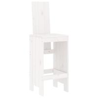 5-delige Barset massief grenenhout wit - thumbnail