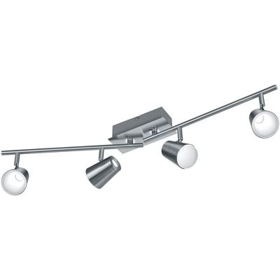 LED Plafondspot 24W Warm Wit 3000K. Rechthoekig. Mat Nikkel. 4-lamps