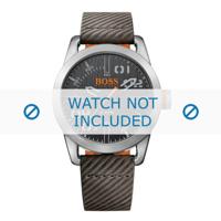 Hugo Boss horlogeband HO1513417 Leder Bruin - thumbnail