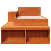 Bedframe zonder matras massief grenenhout wasbruin 75x190 cm - thumbnail