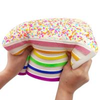 Jumbo Rainbow driehoek cake squeeze Toy Slow Rising stress Relif speelgoed voor kinderen - thumbnail