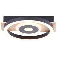 Brilliant PlafondlampMaureen Ø 20cm zwart met hout - G99926A76 - thumbnail