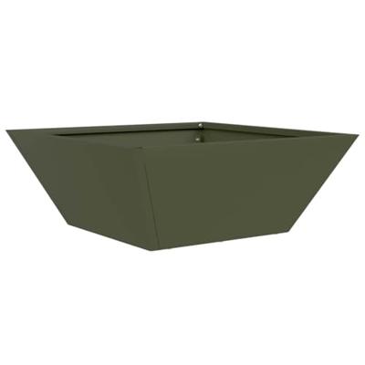 Tuin Kom Plantenbak 5 pcs Olijfgroen 40 x 40 x 15 cm Staal