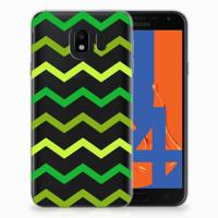 Samsung Galaxy J4 2018 TPU bumper Zigzag Groen - thumbnail