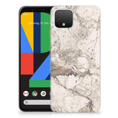 Google Pixel 4 | TPU | Siliconen hoesje | Marmer Beige