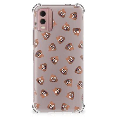 Doorzichtige Silicone Hoesje voor Nokia C32 Poep Emojis Doorzichtige Silicone Hoesje voor Nokia C32 Poep Emojis