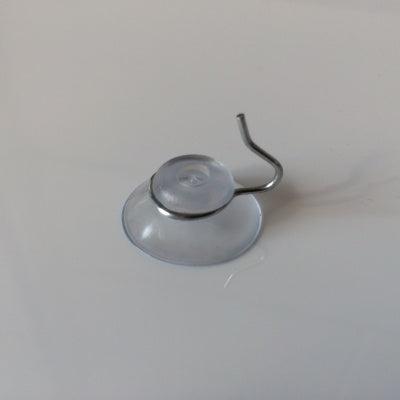 Zuignap transp 20 mm met haak 100st - 12 stuks