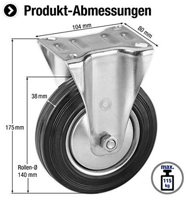 Metafranc Bokwiel 140Mm Rubber Vz W - WU0800610