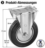 Metafranc Bokwiel 140Mm Rubber Vz W - WU0800610 - thumbnail