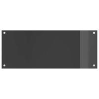 VidaXL Keuken spatscherm donkergrijs 100 x 40 cm gehard glas - thumbnail