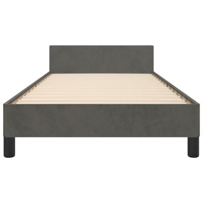 Bedframe zonder matras 100x200 cm fluweel donkergrijs