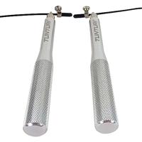 Tunturi verstelbare springtouw l staal l alu handvatten met lagers l 300 cm l zilver - thumbnail