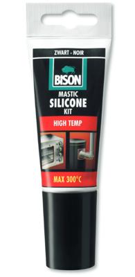Siliconenkit High Temp Zwart Tube 60 ml Bison - Bison