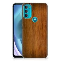 Motorola Moto G71 5G | Bumper Hoesje | Donker Hout - thumbnail