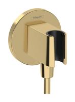 Hansgrohe FixFit S muuraansluitbocht met handdouchehouder, Polished Gold Optic - thumbnail