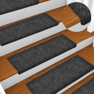 VidaXL Trapmatten zelfklevend 15 stuks 65x21x4 cm grijs rechthoekige rand VidaXL Trapmatten zelfklevend 15 stuks 65x21x4 cm grijs rechthoekige rand