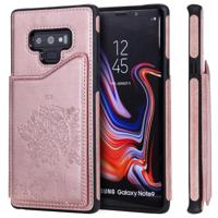 Voor Galaxy Note 9 kat boom reliëf patroon schokbestendige beschermende case met kaartsleuven & fotolijstjes (Rose goud) - thumbnail