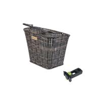 Basil bremen rattan look kf - fietsmand - voorop - inclusief kf ahead-stemholder - bruin - thumbnail