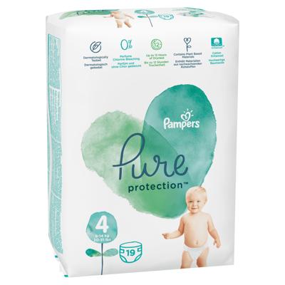 Pampers Pure Protection Maat 4, 19 Luiers, 9-14kg Pampers Pure Protection Maat 4, 19 Luiers, 9-14kg