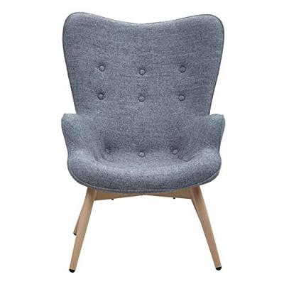 Artistiq Fauteuil 'Anderson' Houten poot, kleur Grijs Artistiq Fauteuil 'Anderson' Houten poot, kleur Grijs
