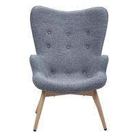 Artistiq Fauteuil 'Anderson' Houten poot, kleur Grijs - thumbnail