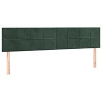 Boxspring met matras fluweel donkergroen 200x200 cm - thumbnail