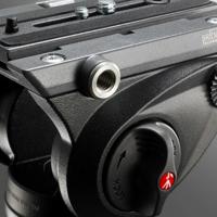 Manfrotto MVH500AH, lichtgewicht vloeistofvideokop met platte basis, schuifplaat voor snelle camera-aansluiting, ondersteunt meerdere statieven - thumbnail