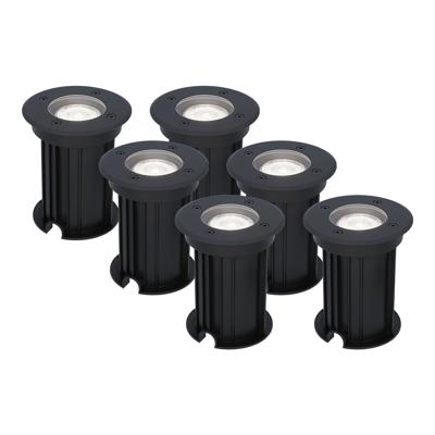 Set van 6 Maisy LED Grondspots Rond - Dimbaar - GU10 - 6500K daglicht wit - 4 Watt 345 Lumen - Rond - Ø12cm - Tuinspot - Oprit - Zwart - IP67 waterdicht Set van 6 Maisy LED Grondspots Rond - Dimbaar - GU10 - 6500K daglicht wit - 4 Watt 345 Lumen - Rond - Ø12cm - Tuinspot - Oprit - Zwart - IP67 waterdicht