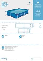 Bestway Zwembad rechthoek steel pro L221 x B150 x H43cm - thumbnail