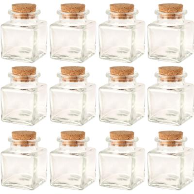 Voorraadpot glas met kurk deksel 50ml