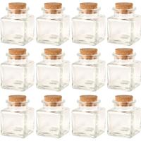 Voorraadpot glas met kurk deksel 50ml - thumbnail