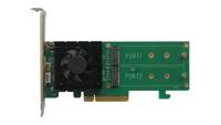 HighPoint SSD6202 PCIe 3.0 x8 2-Port M.2 NVMe raid-kaart - thumbnail