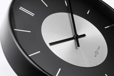 Wandklok 25 cm - geruisloos - metaal - NeXtime 'Retro II'