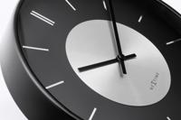 NeXtime - Wandklok 25cm - Stil - Zwart|Zilver - Metaal - NeXtime - thumbnail
