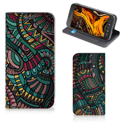 Samsung Galaxy Xcover 4s | Hoesje met Magneet | Aztec
