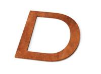 Letter D Model: Huisletter Cortenstaal Geroba - Geroba - thumbnail