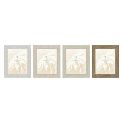 Fotolijsten Home ESPRIT Wit Beige Kristal polyestyreen Marmer Scandinavisch 26 x 2 x 31 cm (4 Stuks)