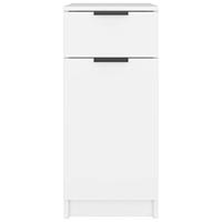 Bureaukast 33,5x50x75 cm bewerkt hout wit - thumbnail