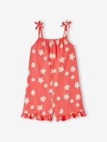 Combishort met ruches voor meisjes rood - thumbnail