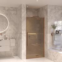 Nisdeur Set Sanivo Vigo Champagne Glas 80x200 Geborsteld Brons - thumbnail